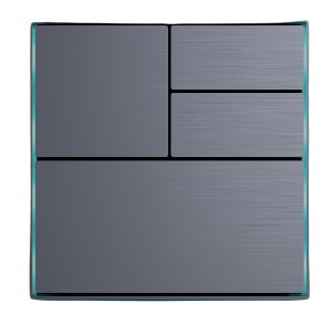Serie Dora 8 funciones 4 teclas, 5 botones KNX, metal aluminio anodizado, pulsadores modulares, sensor de temperatura, termostato parametrizado, 2 entradas de sonda de temperatura antracita gris