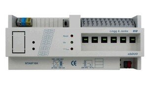 FUENTE DE ALIMENTACIÓN 640 mA + ACTUADOR ``EIB SOLO``, 6 CANALES, 16 A, PARA CARGAS TIPO C, CON MANEJO MANUAL, PARA CARRIL DIN