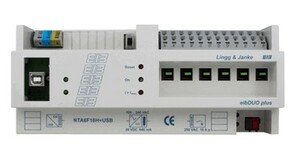 FUENTE DE ALIMENTACIÓN 640 mA + ACTUADOR ``EIB SOLO``, 6 CANALES, 16 A, PARA CARGAS TIPO C, CON MANEJO MANUAL + INTERFAZ USB, PARA CARRIL DIN