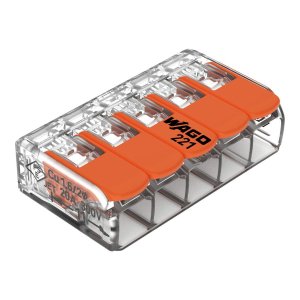 BORNA INSTALACION 4mm TRANSPARENTE 5VIAS